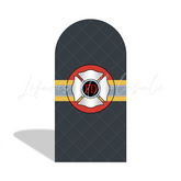 Fireman Firefighter Fire Truck Theme Arch Backdrop Wall Cloth Cover For Birthday Baby Shower Party